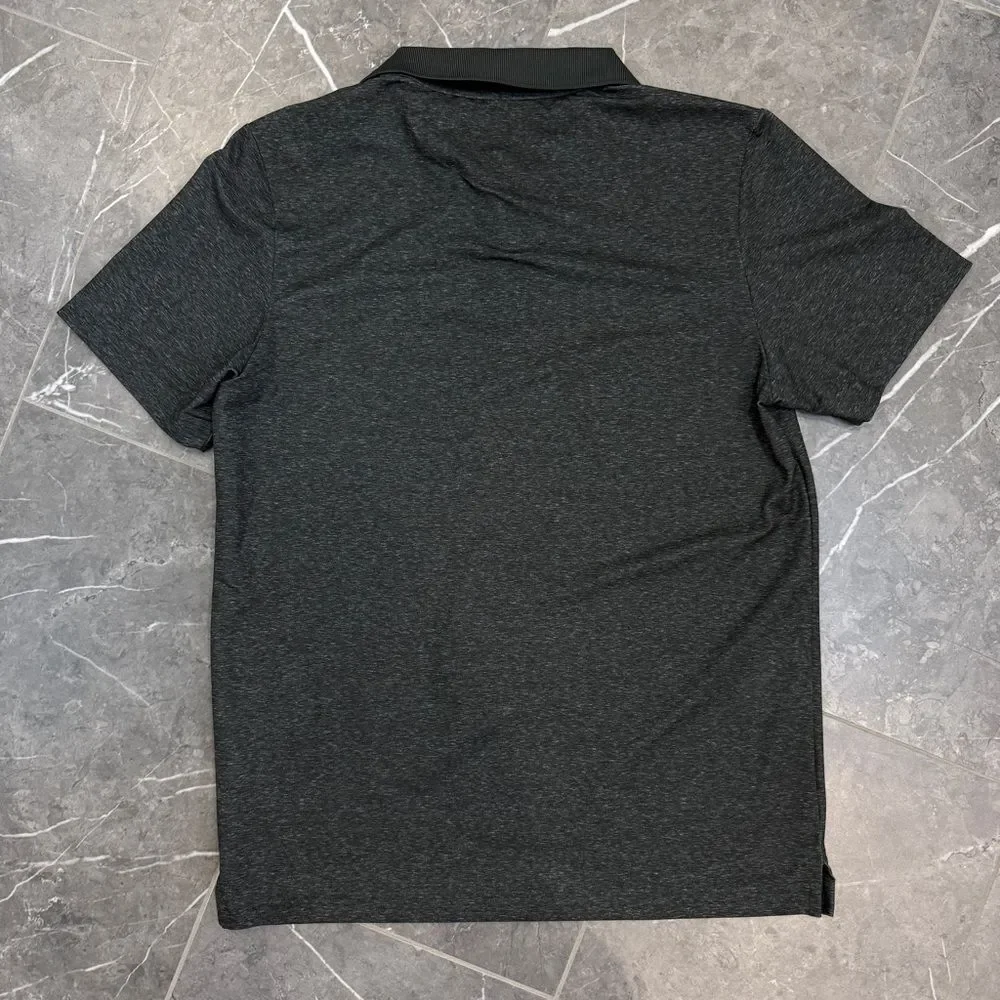 Goodfellow Dark Green Marled Athletic Polo Shirt Mens Size M